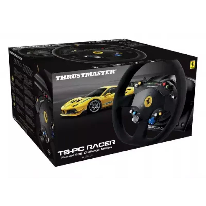 Thrustmaster TS-PC Racer Ferrari 488 Challenge Edition zwart USB 2.0 stuurwiel analoog / digitaal