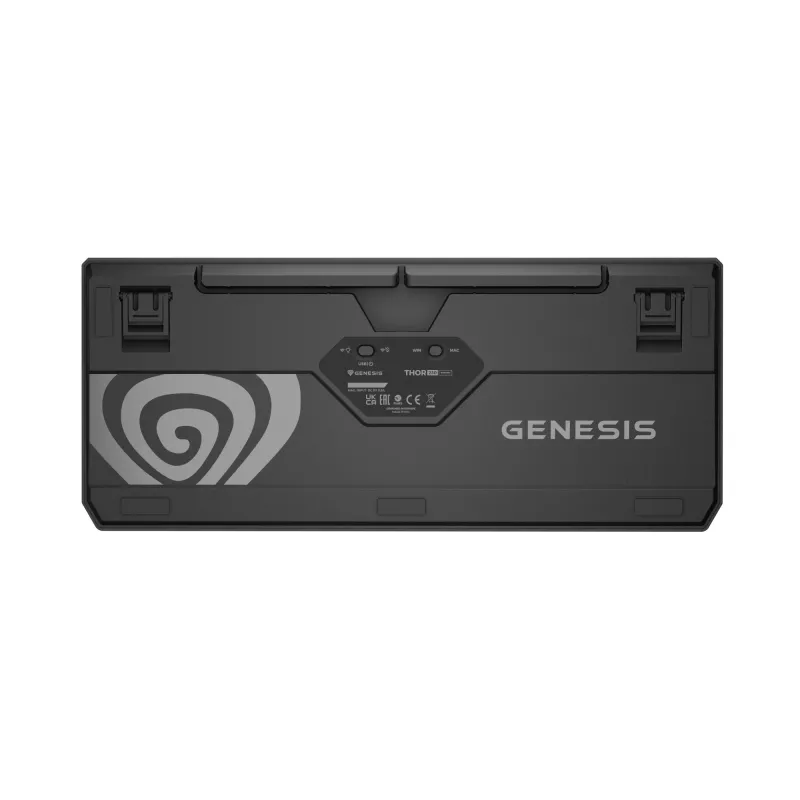 Mechanisch tenkeyless gaming-toetsenbord GENESIS Thor 230 TKL — USB, RF draadloos, Bluetooth, 87-toetsen QWERTY, grijs