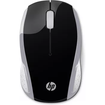 HP draadloze muis 200 (Pike Silver), dubbelhandig, optisch, RF draadloos, 1000 DPI, zilver