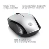 HP draadloze muis 200 (Pike Silver), dubbelhandig, optisch, RF draadloos, 1000 DPI, zilver