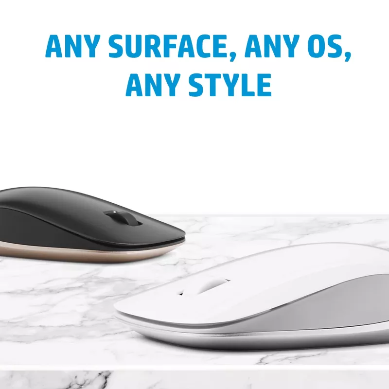 HP 410 slanke zilveren Bluetooth-muis, dubbelhandig, Bluetooth, 2000 dpi, zilver