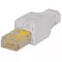 Intellinet RJ45 modulaire plug, gereedschapsloze connector, Cat5/5e/6, 22-26 AWG massieve en flexibele UTP-kabels