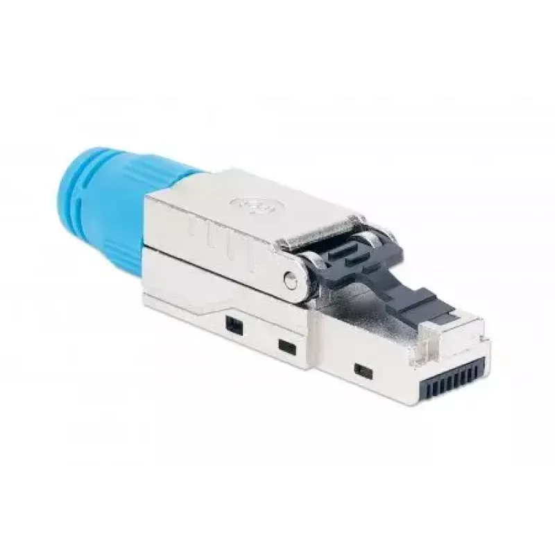 Intellinet Cat8.1 40G afgeschermde gereedschapsloze RJ45 modulaire stekker blauw stekker