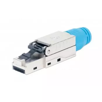 Intellinet Cat8.1 40G afgeschermde gereedschapsloze RJ45 modulaire stekker blauw stekker