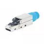 Intellinet Cat8.1 40G afgeschermde gereedschapsloze RJ45 modulaire stekker blauw stekker