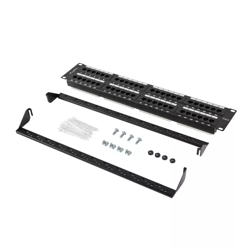 Rack-accessoire Lanberg PPU6-2048-B 19 inch 2U 48 poorten