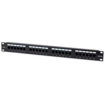Techly patchpanel UTP 24 poorten RJ45 Cat.5E I-PP 24-RU-C5ET