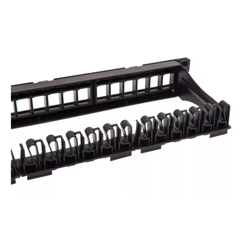 Techly modulair patchpanel 24 plaatsen UTP met uitneembare modules 1HE zwart