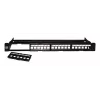 Techly modulair patchpanel 24 plaatsen UTP met uitneembare modules 1HE zwart