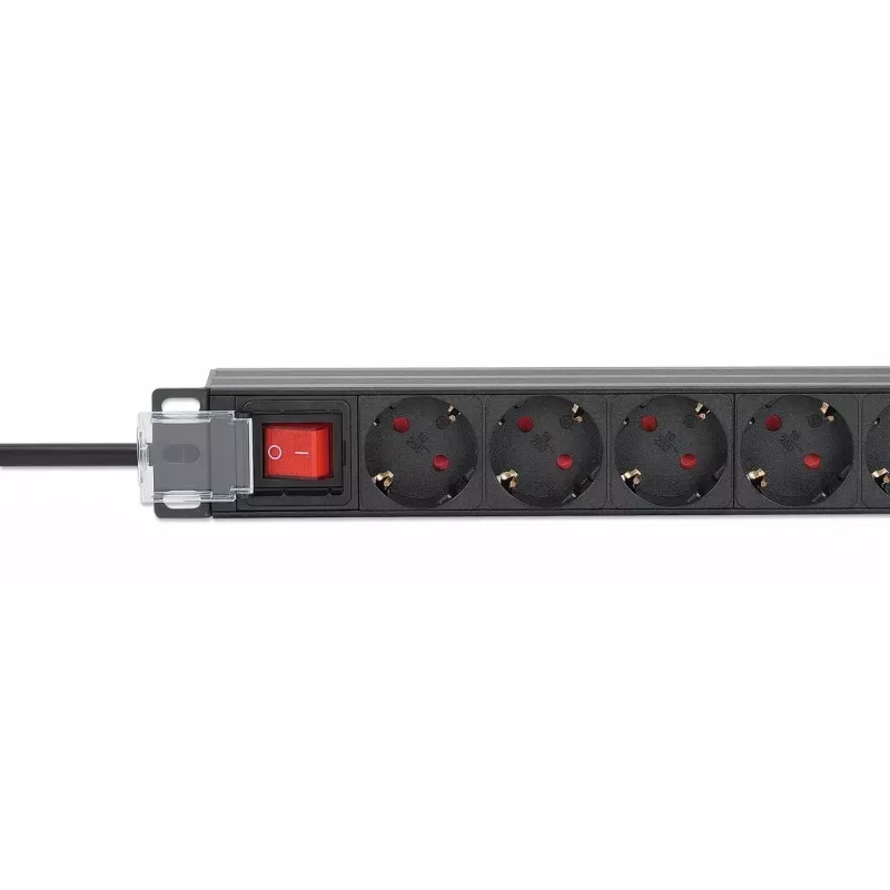 Intellinet 19 inch 1U rackmount 9-voudig PDU 16A aan/uit 2m netkabel