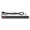 Intellinet 19 inch 1U rackmount 9-voudig PDU 16A aan/uit 2m netkabel