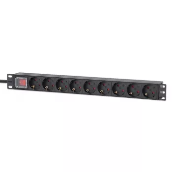 Intellinet 19 inch 1U rackmount 9-voudig PDU 16A aan/uit 2m netkabel