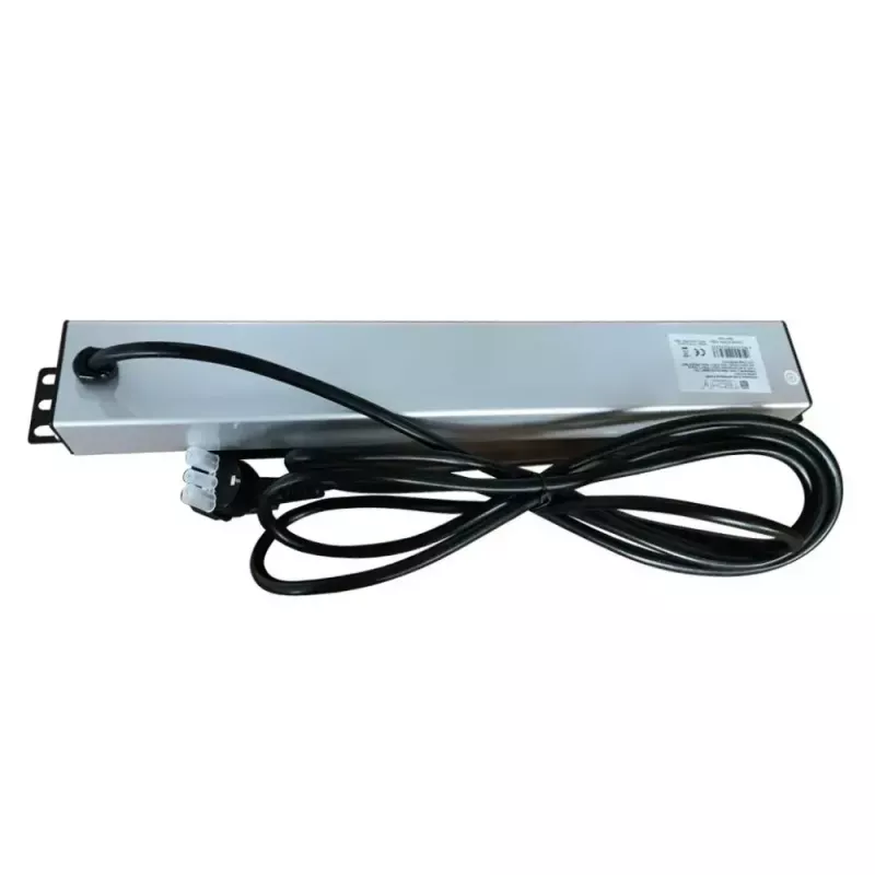 Techly I-CASE STRIP-16SH stekkerdoos (PDU) 6 AC-uitgangen 1.5HE zwart, zilver