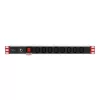 Stekkerdoos Techly rack 19 inch power strip 1U 8 uitgangen C13