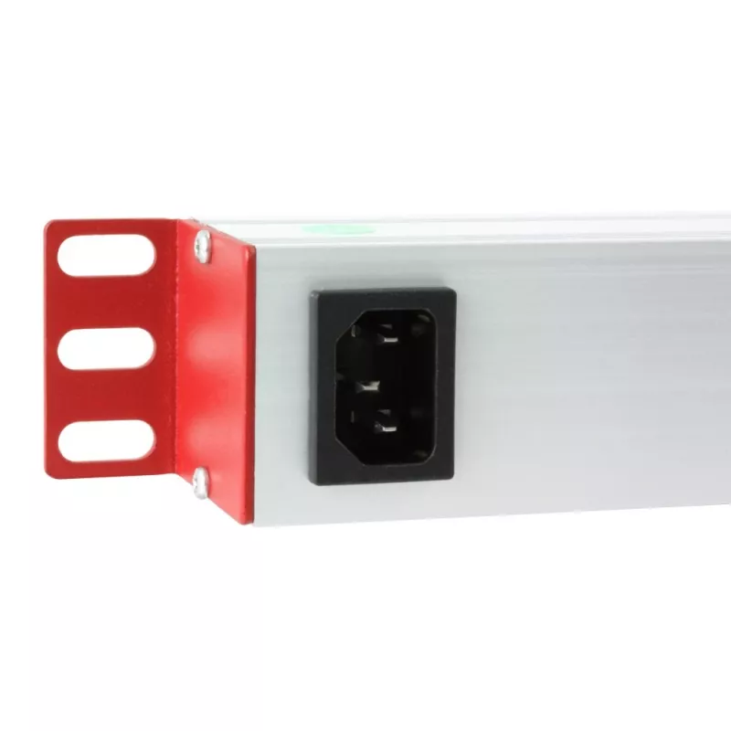 Stekkerdoos Techly rack 19 inch power strip 1U 8 uitgangen C13