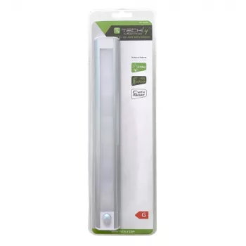 LED-systeemlamp Techly I-CASE LIGHT-06 wit aluminium 100-240V