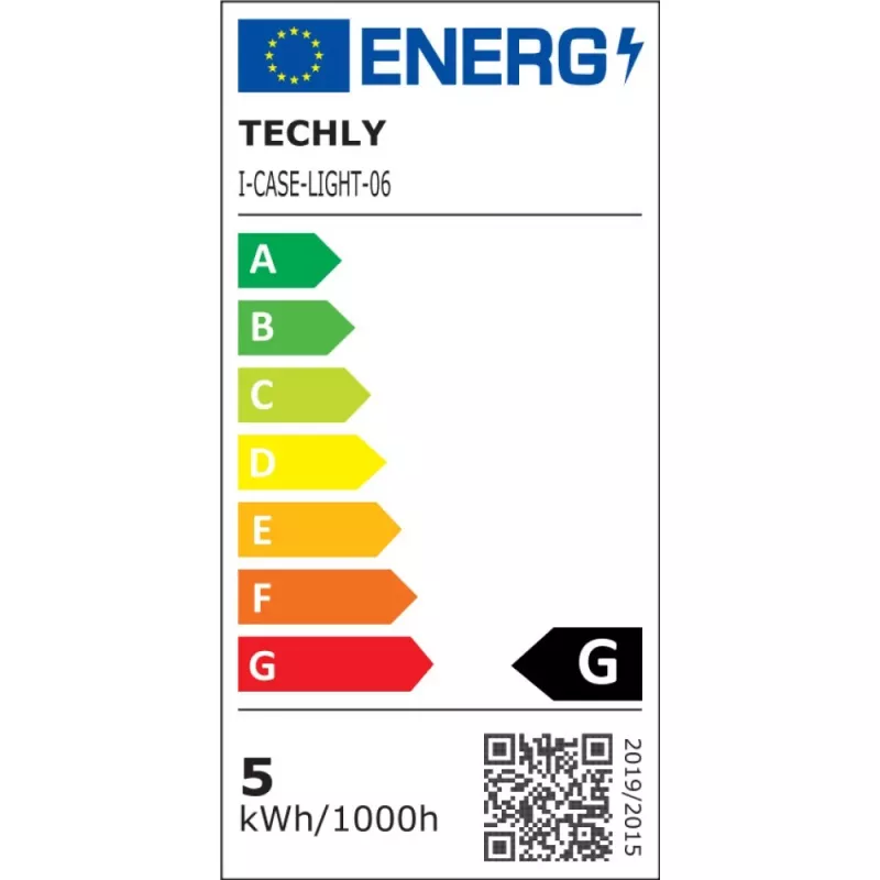 Techly 026289 magnetisch LED-verlichtingspaneel voor 19-inch rackkast, bewegings- en aanraaksensor, 12 V DC-voeding, 3 m kabel