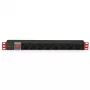 Techly I-CASE STRIP-18C20 stroomverdeeleenheid (PDU) 8 AC-uitgang(en) 1U zwart, rood