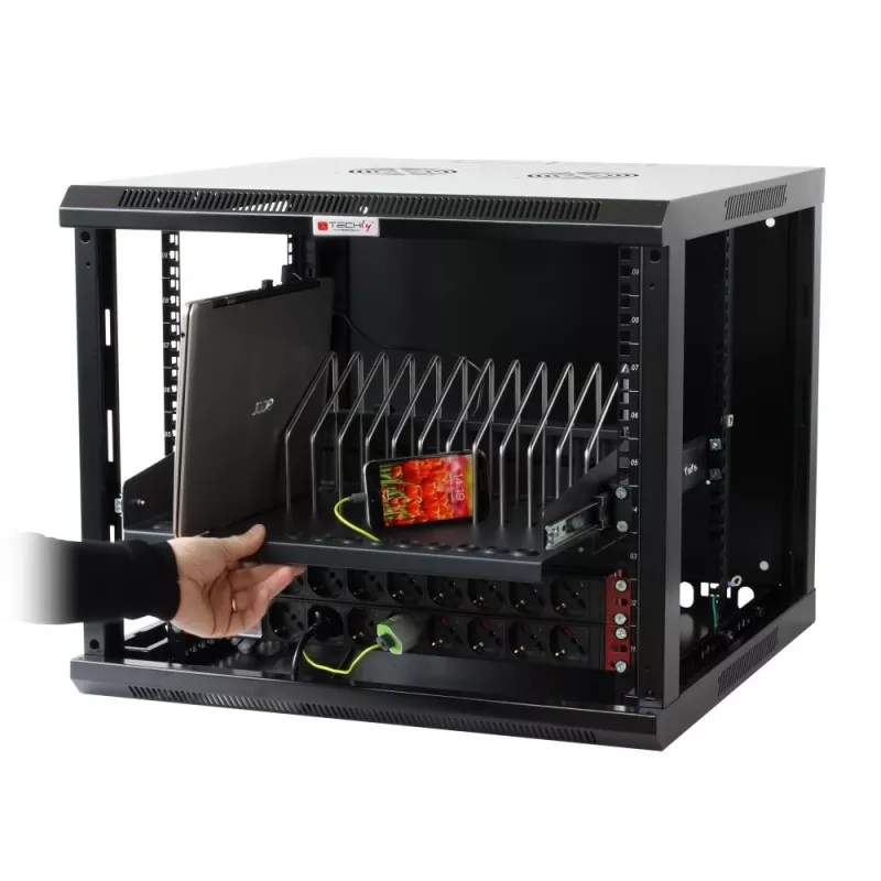 Rack-legbord Techly I-CABINET-TRAY14BK zwart 4U 19 inch