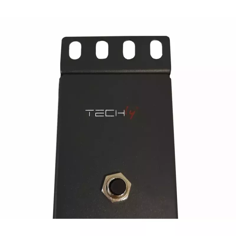 Techly 8-voudig 19 inch rack power strip met 8 aan/uit-schakelaars 1,5HE