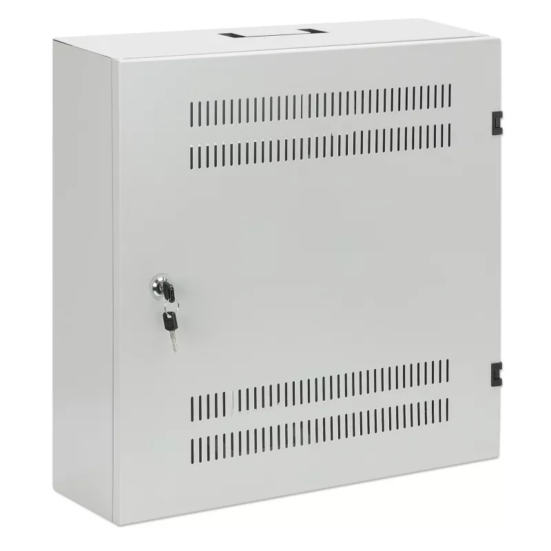 Intellinet 713641 laag 19-inch wandkast, 4U horizontale + 2U verticale rails, 170 mm (6,7 inch) diep, 540x550 mm, afsluitbare deur, 60 kg, IP20, grijs RAL 7035