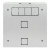 Intellinet 713641 laag 19-inch wandkast, 4U horizontale + 2U verticale rails, 170 mm (6,7 inch) diep, 540x550 mm, afsluitbare deur, 60 kg, IP20, grijs RAL 7035