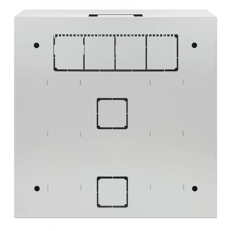 Intellinet 713641 laag 19-inch wandkast, 4U horizontale + 2U verticale rails, 170 mm (6,7 inch) diep, 540x550 mm, afsluitbare deur, 60 kg, IP20, grijs RAL 7035