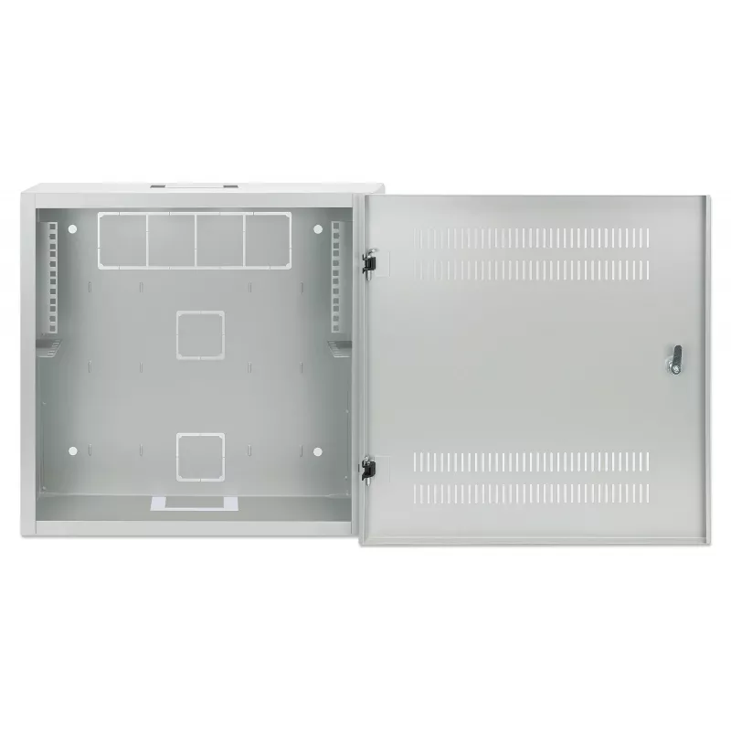 Intellinet 713641 laag 19-inch wandkast, 4U horizontale + 2U verticale rails, 170 mm (6,7 inch) diep, 540x550 mm, afsluitbare deur, 60 kg, IP20, grijs RAL 7035
