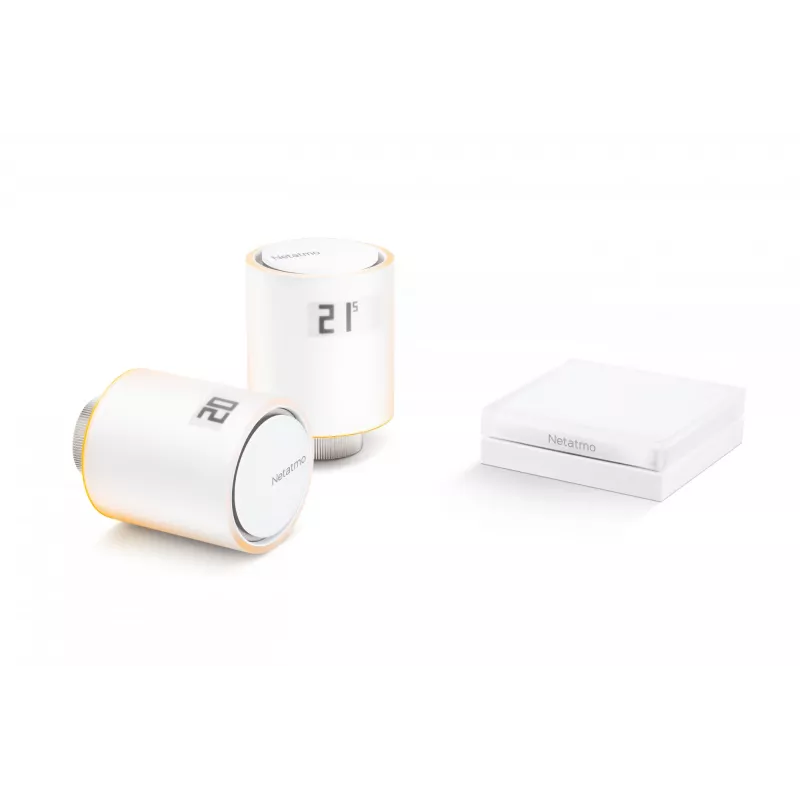 Netatmo Starter Pack - Smart Radiator Valves, wit, 0 - 50 °C, 2400 MHz, 100 m, 5 - 30 °C, °C