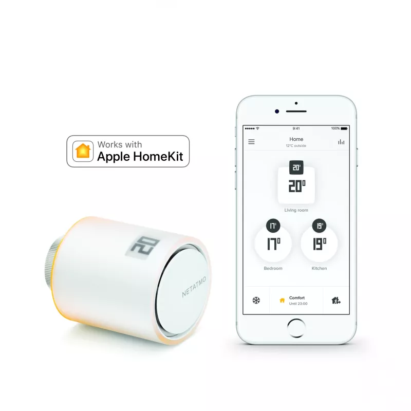 Netatmo NAV-EN extra slimme radiatorkraan, wit