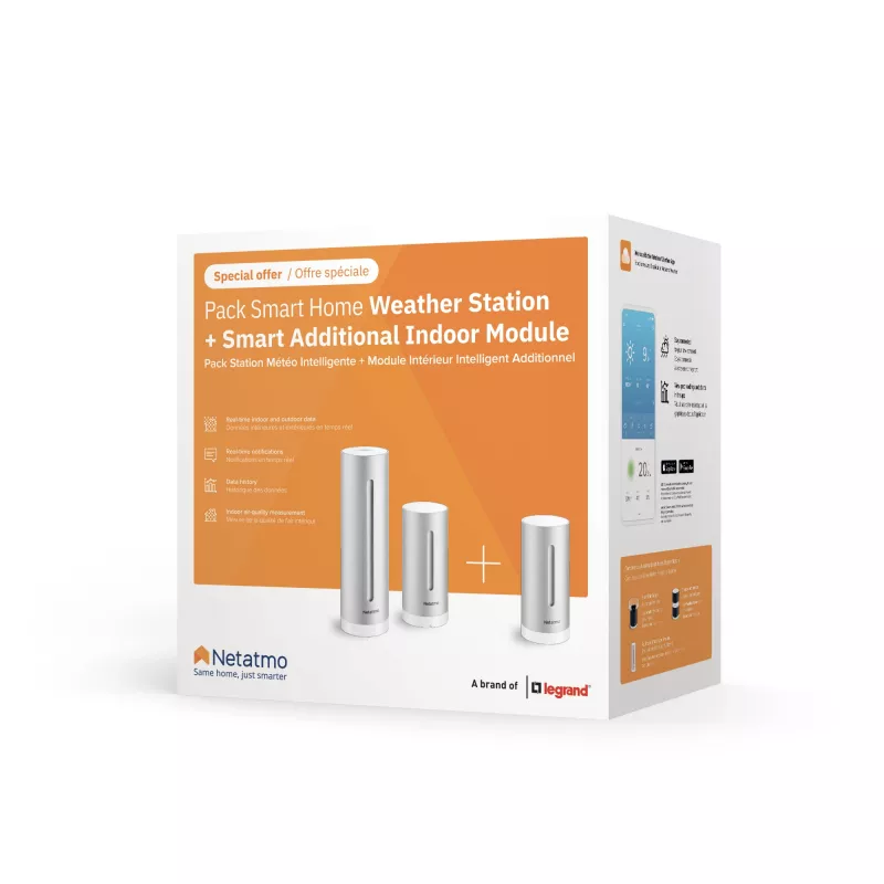 Netatmo Indoor Pack “Smart Home weerstation + extra slimme binnenmodule”