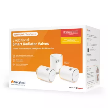 Slimme radiatorknoppen Netatmo pack: 3 extra slimme radiatorknoppen