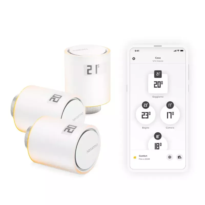 Slimme radiatorknoppen Netatmo pack: 3 extra slimme radiatorknoppen