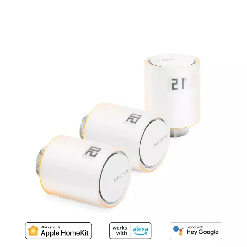 Slimme radiatorknoppen Netatmo pack: 3 extra slimme radiatorknoppen