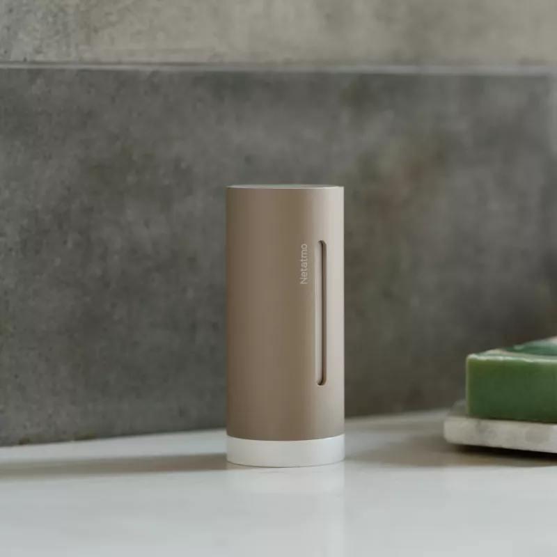 Digitaal weerstation Netatmo NIM-S zand — binnenthermometer, hygrometer, luchtkwaliteit, batterijgevoed (AAA)