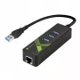 Techly IDATA USB-ETGIGA-3U2 Laptop-dock/poort-replicator USB 3.2 Gen 1 (3.1 Gen 1) Type-A zwart