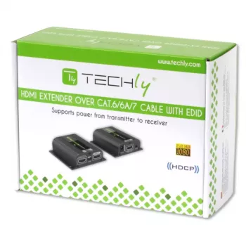 Techly IDATA EXT-E70POED AV-extender AV-zender & -ontvanger zwart