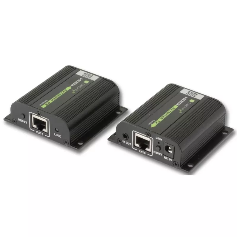 Techly IDATA EXT-E70POED AV-extender AV-zender & -ontvanger zwart