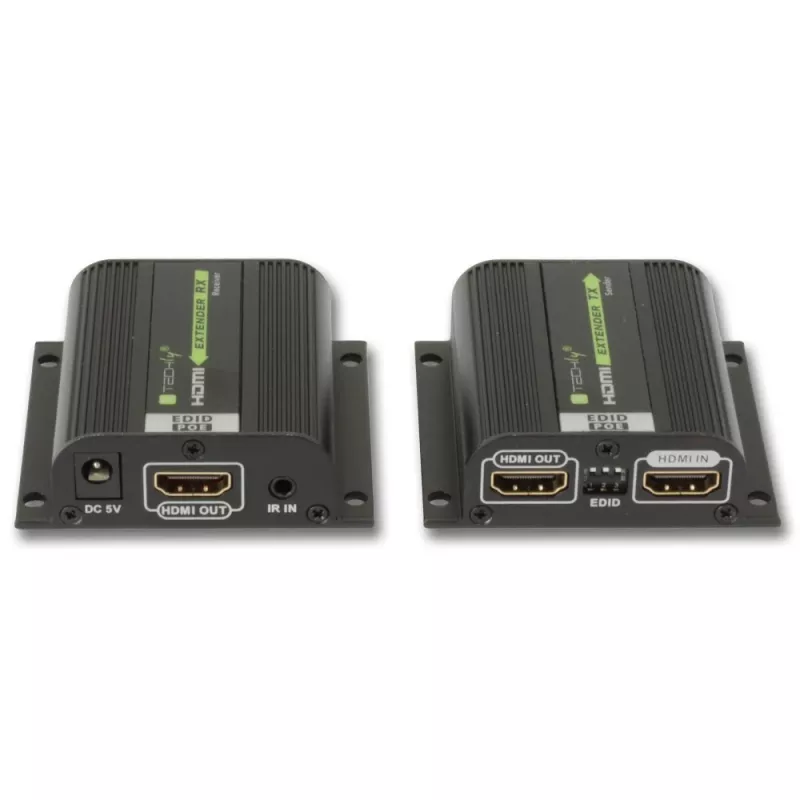 Techly IDATA EXT-E70POED AV-extender AV-zender & -ontvanger zwart