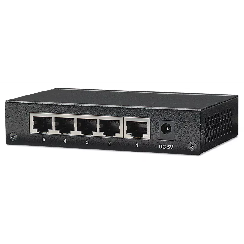 Intellinet 5-poorts Gigabit Ethernet-switch, desktopformaat, metalen behuizing, IEEE 802.3az (Energy Efficient Ethernet)