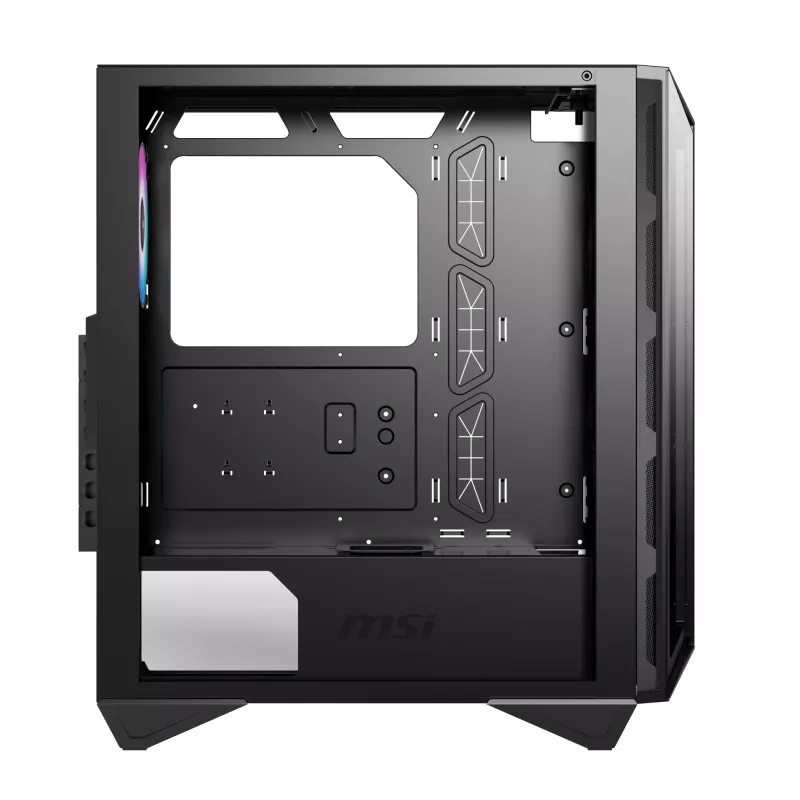 MSI MPG GUNGNIR 110R mid tower gaming computerbehuizing zwart, USB 3.2 Gen2 Type C, 4x 120mm ARGB-ventilator, Mystic Light Sync, 1 to 6 ARGB Control board, 2x gehard glas panelen, ATX, mATX, mini-ITX
