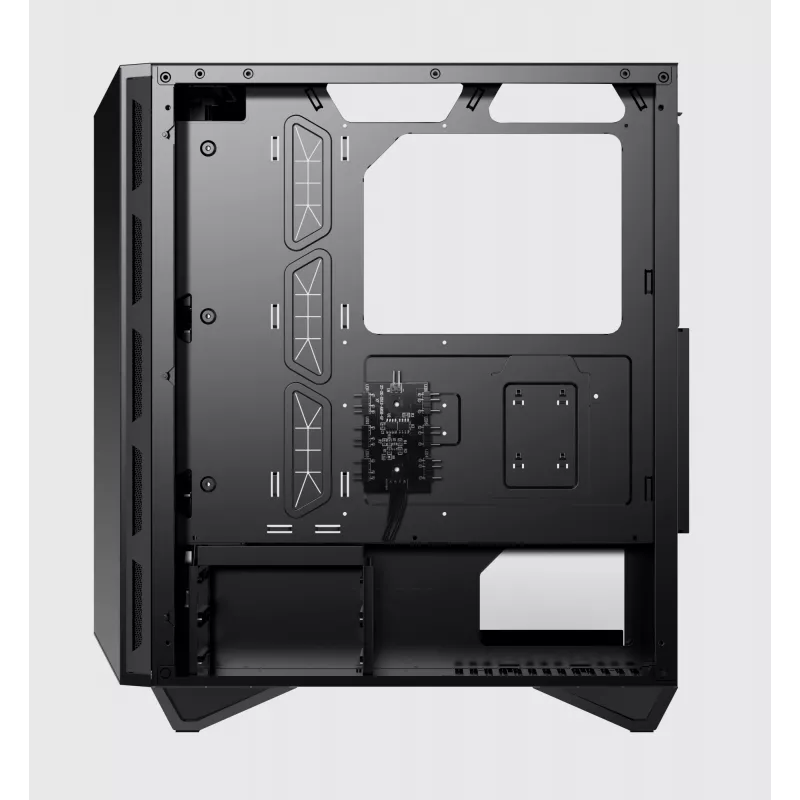 MSI MPG GUNGNIR 110R mid tower gaming computerbehuizing zwart, USB 3.2 Gen2 Type C, 4x 120mm ARGB-ventilator, Mystic Light Sync, 1 to 6 ARGB Control board, 2x gehard glas panelen, ATX, mATX, mini-ITX