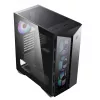 MSI MPG GUNGNIR 110R mid tower gaming computerbehuizing zwart, USB 3.2 Gen2 Type C, 4x 120mm ARGB-ventilator, Mystic Light Sync, 1 to 6 ARGB Control board, 2x gehard glas panelen, ATX, mATX, mini-ITX