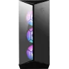 MSI MPG GUNGNIR 110R mid tower gaming computerbehuizing zwart, USB 3.2 Gen2 Type C, 4x 120mm ARGB-ventilator, Mystic Light Sync, 1 to 6 ARGB Control board, 2x gehard glas panelen, ATX, mATX, mini-ITX
