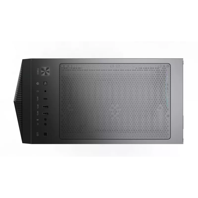MSI MPG GUNGNIR 110R mid tower gaming computerbehuizing zwart, USB 3.2 Gen2 Type C, 4x 120mm ARGB-ventilator, Mystic Light Sync, 1 to 6 ARGB Control board, 2x gehard glas panelen, ATX, mATX, mini-ITX