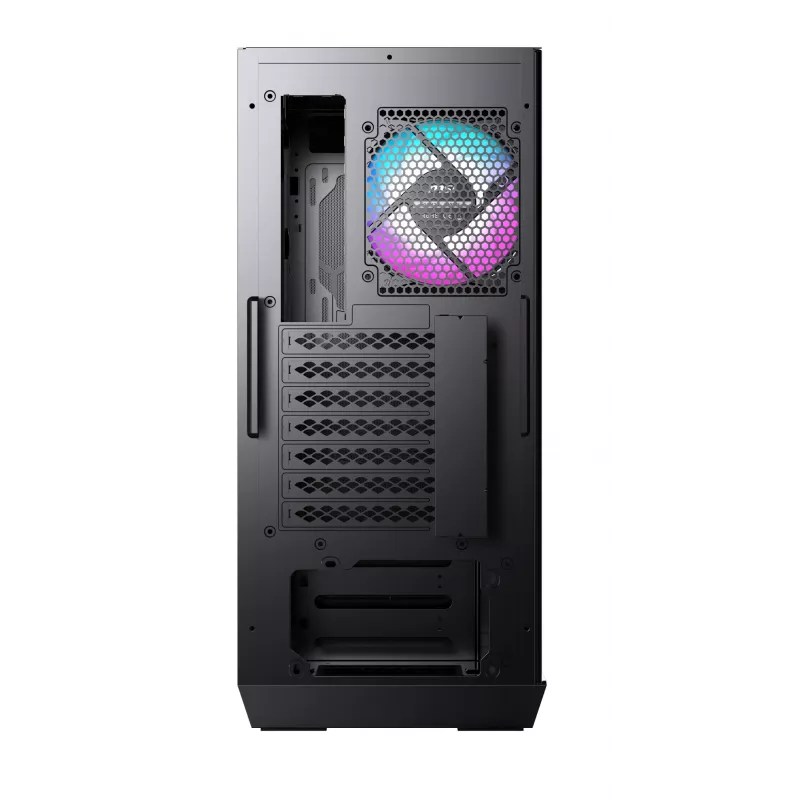 MSI MPG GUNGNIR 110R mid tower gaming computerbehuizing zwart, USB 3.2 Gen2 Type C, 4x 120mm ARGB-ventilator, Mystic Light Sync, 1 to 6 ARGB Control board, 2x gehard glas panelen, ATX, mATX, mini-ITX