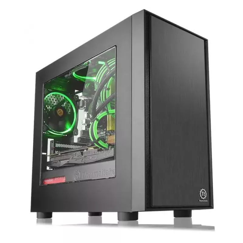 PC-behuizing Thermaltake Versa H17 Window micro tower zwart