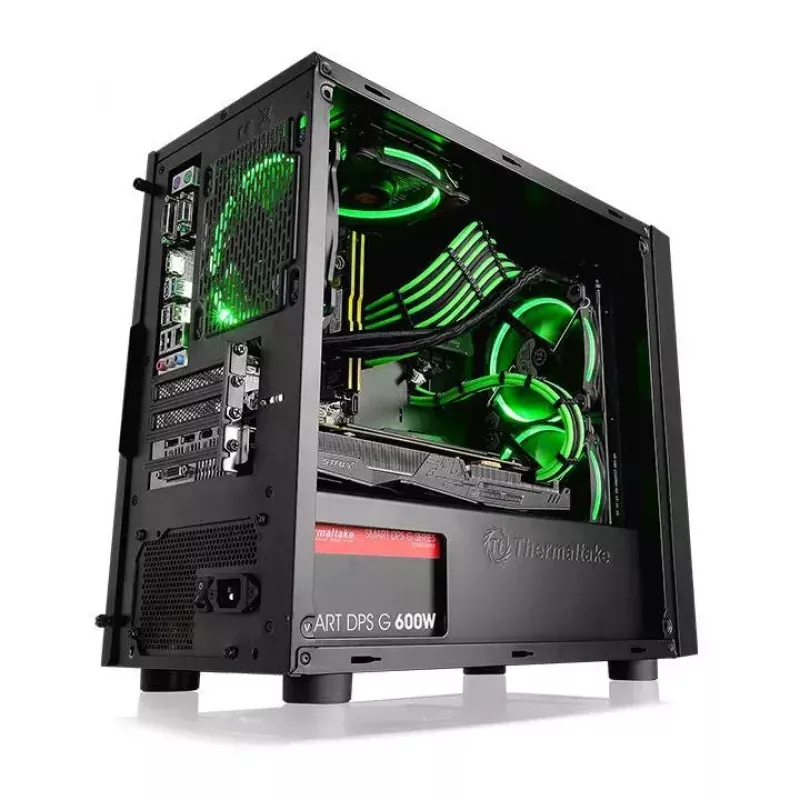 PC-behuizing Thermaltake Versa H17 Window micro tower zwart