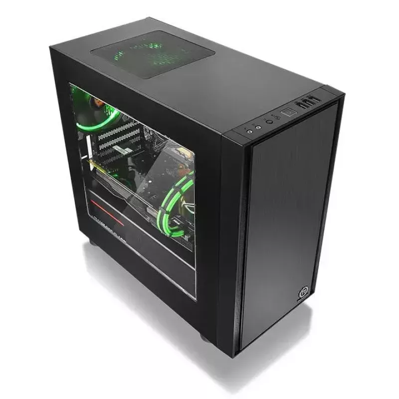 PC-behuizing Thermaltake Versa H17 Window micro tower zwart