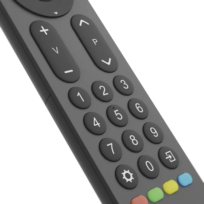 Hama 00221056 universele tv-afstandsbediening 2-in-1, IR, grote knoppen, lerend, zwart